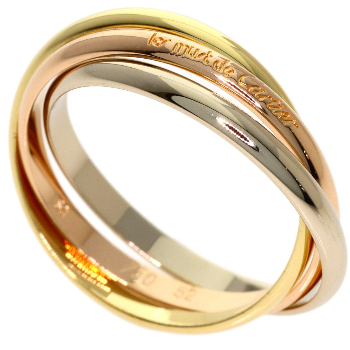 CARTIER Trinity XS #52 Ring K18 Yellow Gold K18 White GoldLadies [Used]