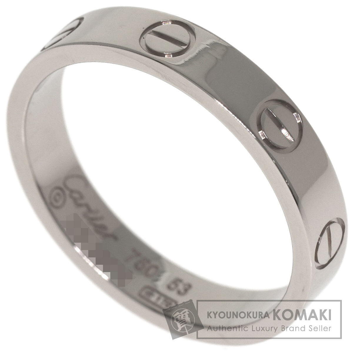 CARTIER mini love ring #53 Ring K18 White Gold Ladies [Used]