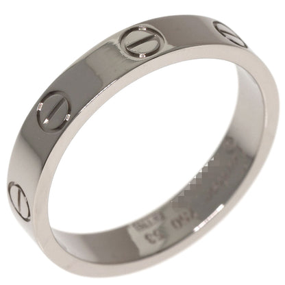 CARTIER mini love ring #53 Ring K18 White Gold Ladies [Used]