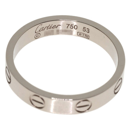 CARTIER mini love ring #53 Ring K18 White Gold Ladies [Used]