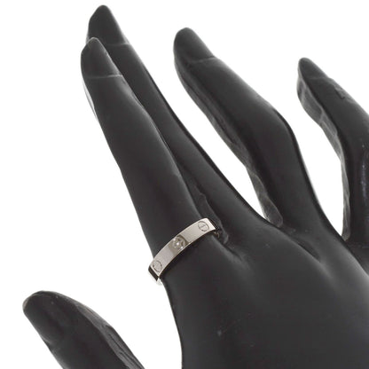 CARTIER mini love ring #53 Ring K18 White Gold Ladies [Used]