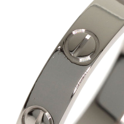 CARTIER mini love ring #53 Ring K18 White Gold Ladies [Used]