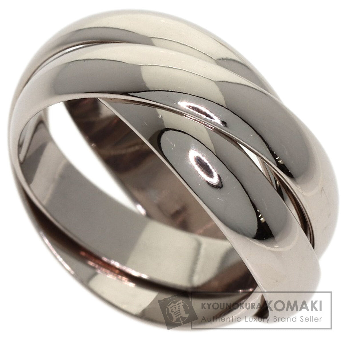 CARTIER Trinity #44 Ring K18 White Gold Ladies [Used]