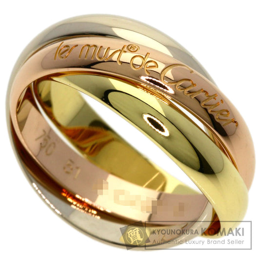 CARTIER Trinity #51 Ring K18 Yellow Gold K18 White GoldLadies [Used]