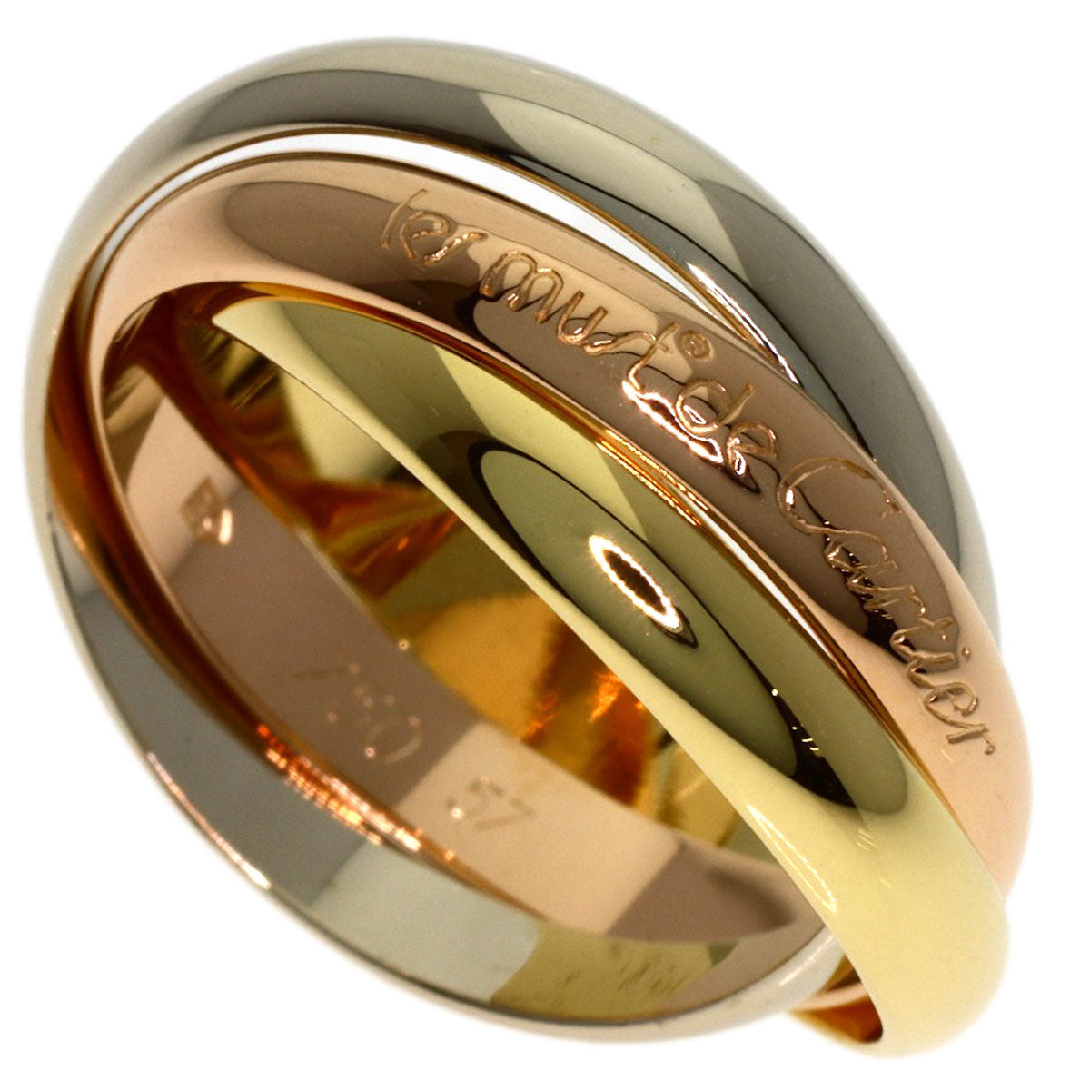 CARTIER Trinity #57 Ring K18 Yellow Gold K18 White GoldLadies [Used]