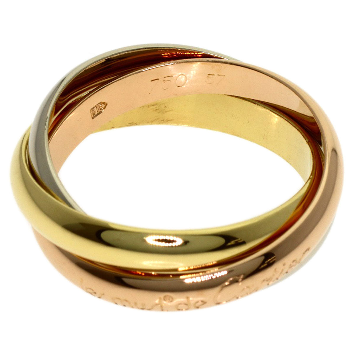 CARTIER Trinity #57 Ring K18 Yellow Gold K18 White GoldLadies [Used]