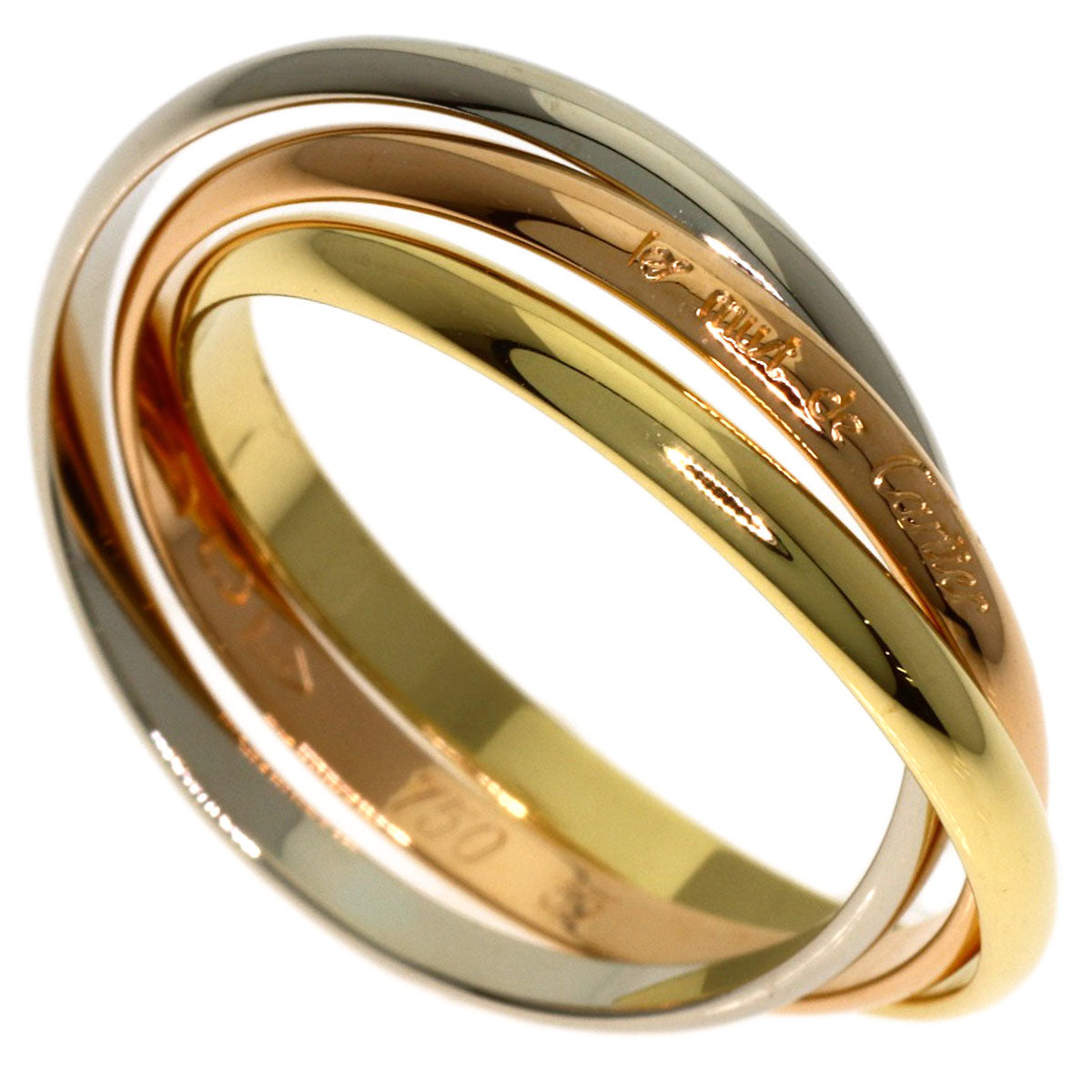CARTIER Trinity XS #55 Ring K18 Yellow Gold K18 White GoldLadies [Used]