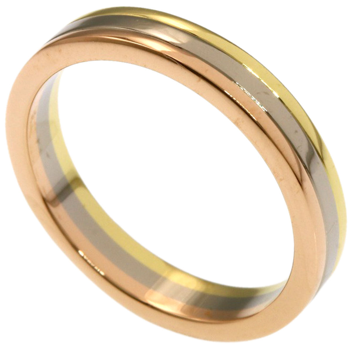 CARTIER Three Gold #52 Ring K18 Yellow Gold K18 White GoldLadies [Used]