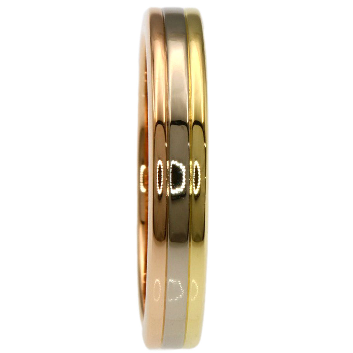 CARTIER Three Gold #52 Ring K18 Yellow Gold K18 White GoldLadies [Used]