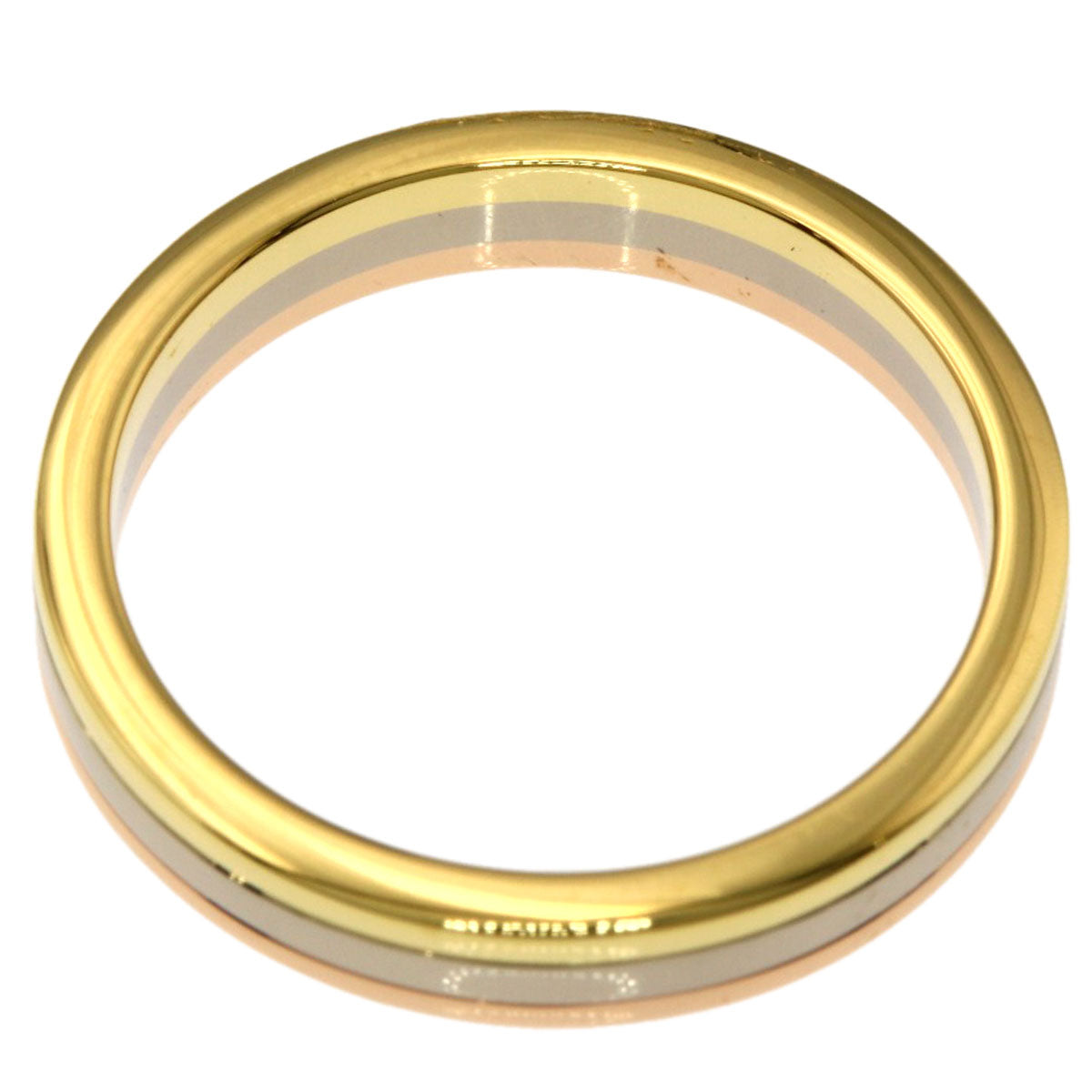 CARTIER Three Gold #52 Ring K18 Yellow Gold K18 White GoldLadies [Used]