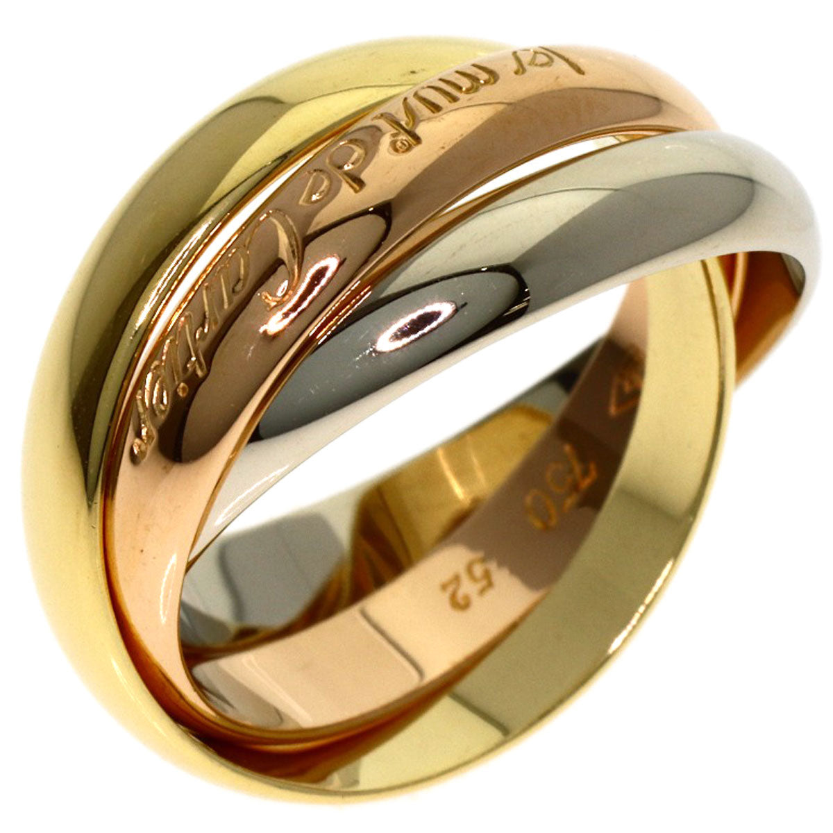 CARTIER Trinity #52 Ring K18 Yellow Gold K18 White GoldLadies [Used]