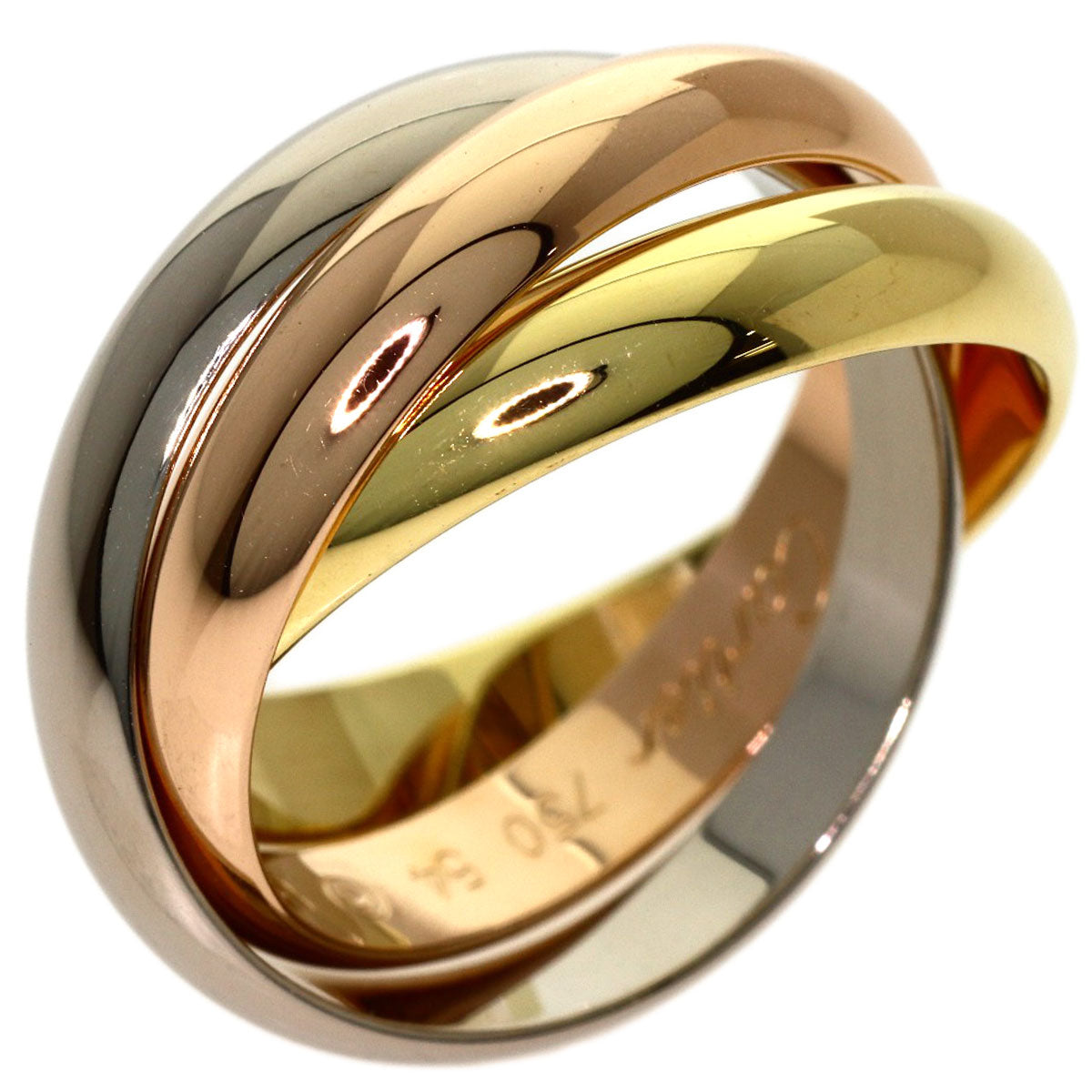 CARTIER Trinity MM #54 Ring K18 Yellow Gold K18 White GoldLadies [Used]