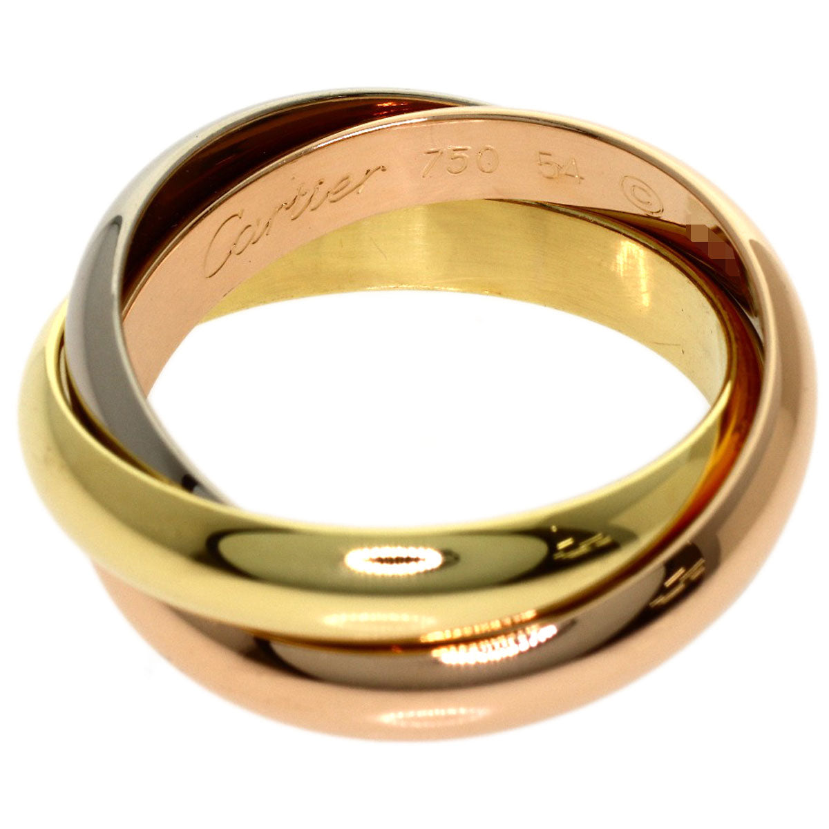 CARTIER Trinity MM #54 Ring K18 Yellow Gold K18 White GoldLadies [Used]