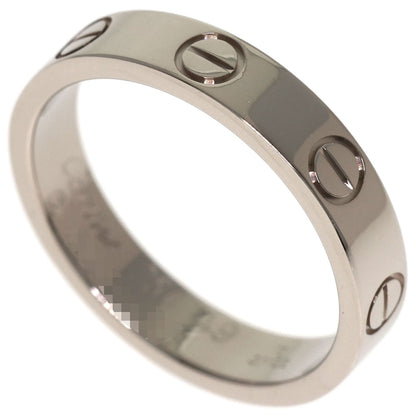CARTIER mini love ring #49 Ring K18 White Gold Ladies [Used]