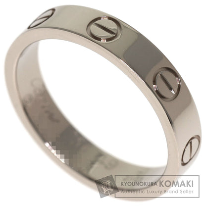 CARTIER mini love ring #49 Ring K18 White Gold Ladies [Used]