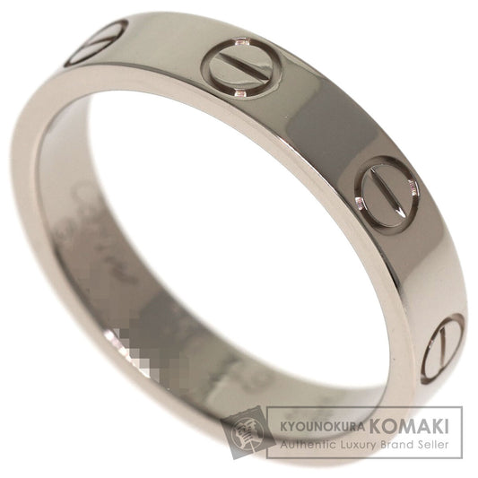CARTIER mini love ring #49 Ring K18 White Gold Ladies [Used]