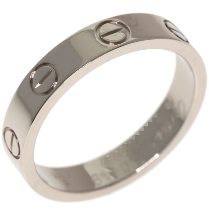 CARTIER mini love ring #49 Ring K18 White Gold Ladies [Used]