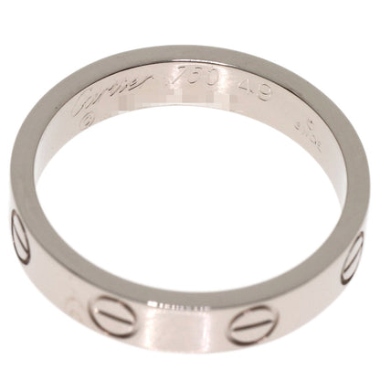 CARTIER mini love ring #49 Ring K18 White Gold Ladies [Used]