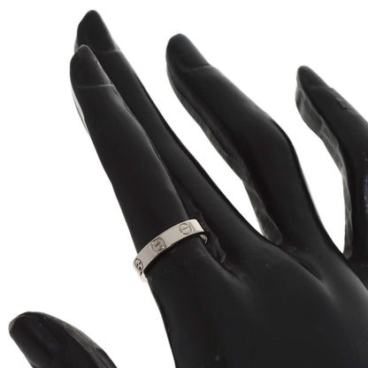 CARTIER mini love ring #49 Ring K18 White Gold Ladies [Used]