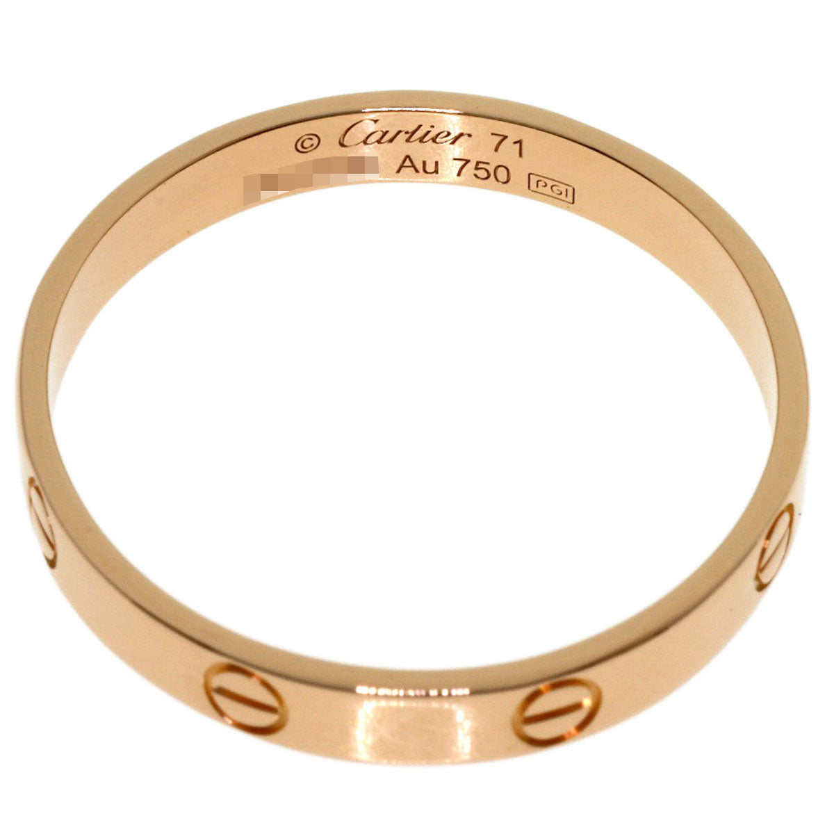 CARTIER Mini Love Ring #71 Ring K18 Pink Gold Ladies [Used]