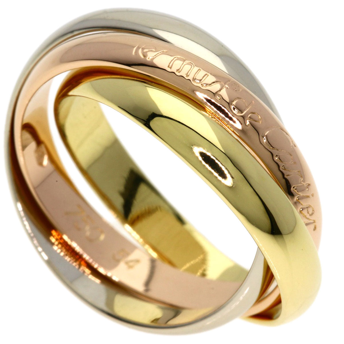 CARTIER Trinity #54 Ring K18 Yellow Gold 18K Pink GoldLadies [Used]