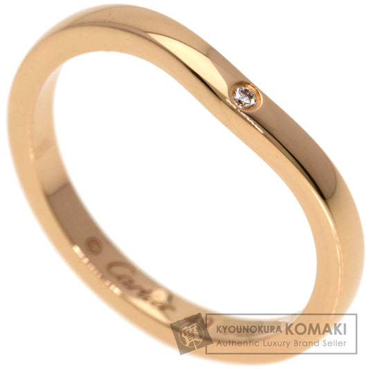 CARTIER Ballerina Curves 3P Diamond #49 Ring K18 Pink Gold Ladies [Used]