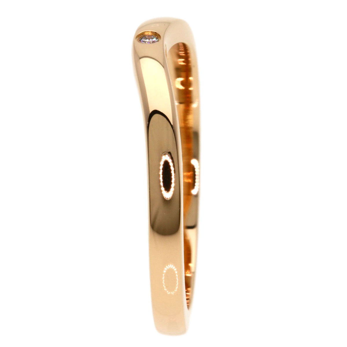 CARTIER Ballerina Curves 3P Diamond #49 Ring K18 Pink Gold Ladies [Used]