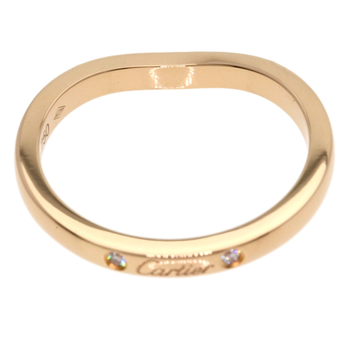 CARTIER Ballerina Curves 3P Diamond #49 Ring K18 Pink Gold Ladies [Used]