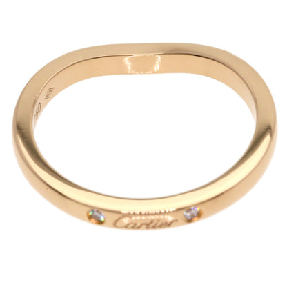 CARTIER Ballerina Curves 3P Diamond #49 Ring K18 Pink Gold Ladies [Used]