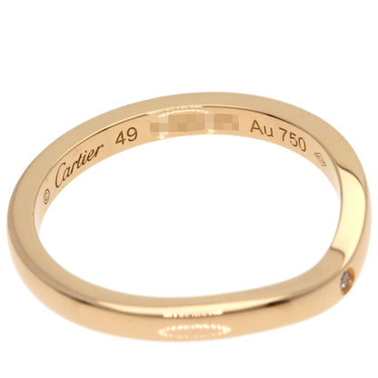 CARTIER Ballerina Curves 3P Diamond #49 Ring K18 Pink Gold Ladies [Used]