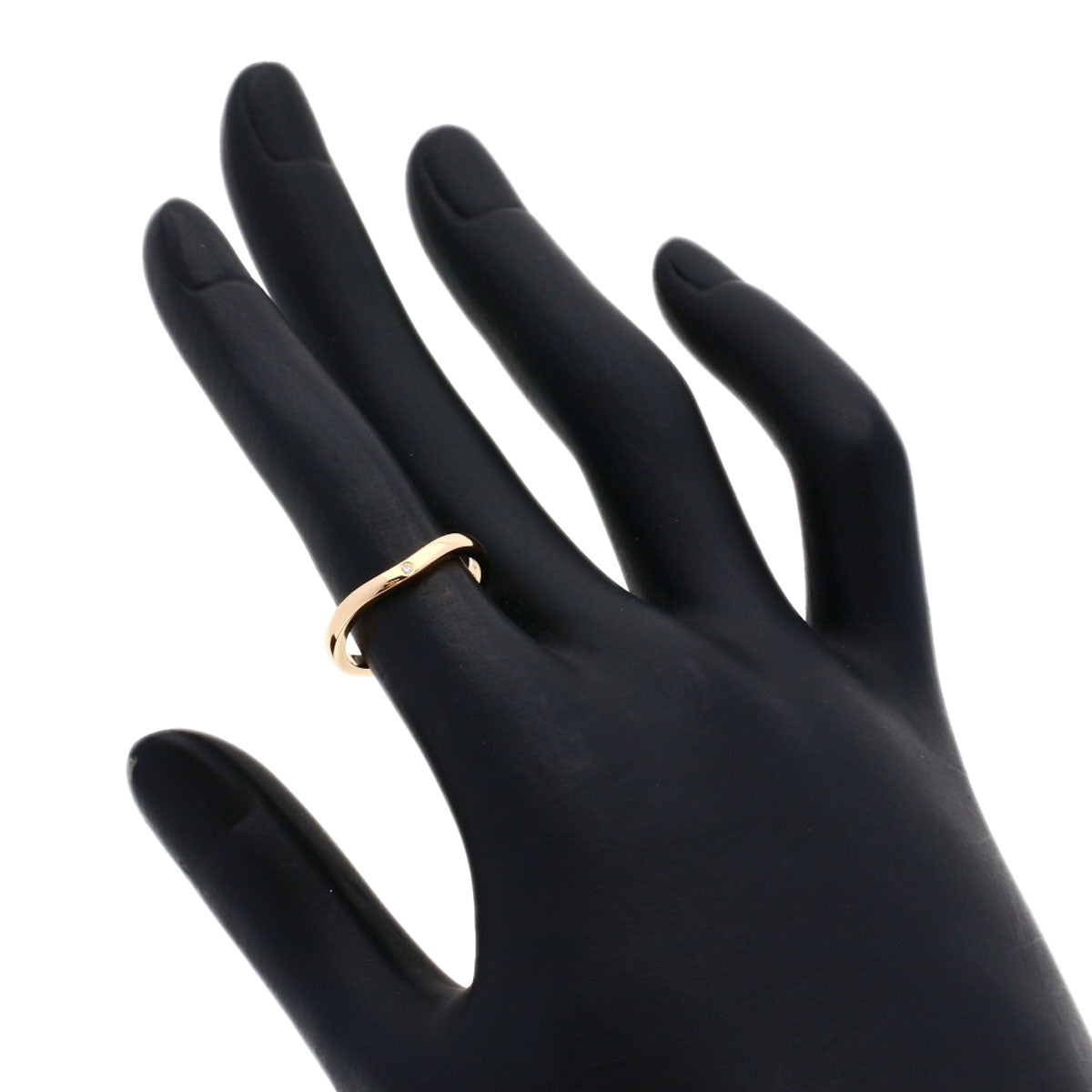 CARTIER Ballerina Curves 3P Diamond #49 Ring K18 Pink Gold Ladies [Used]