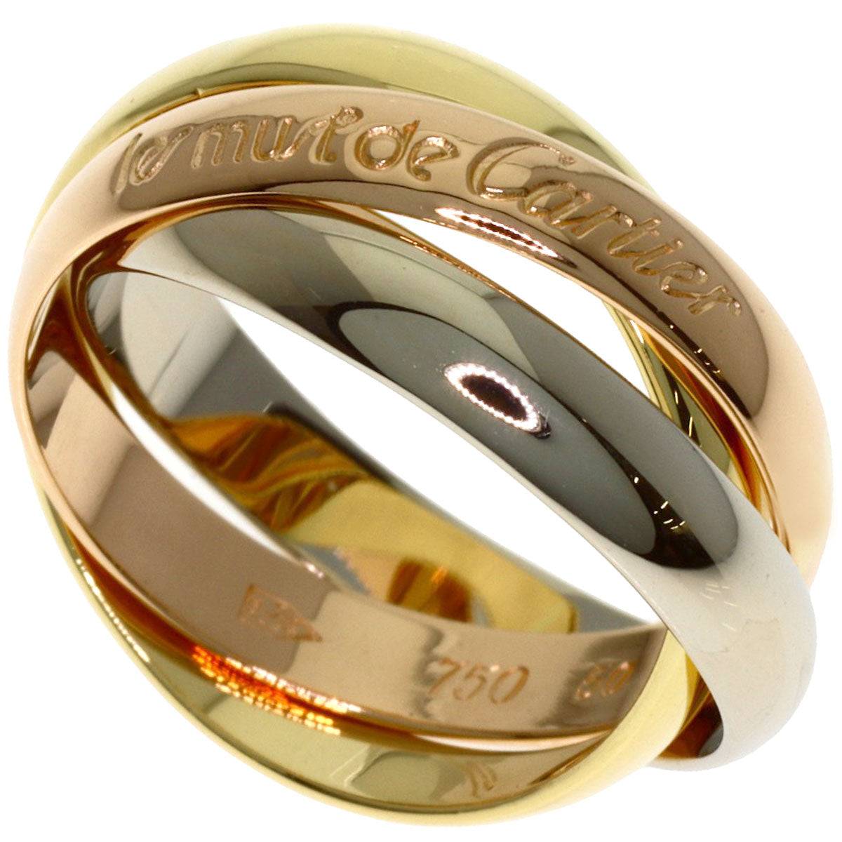CARTIER Trinity #50 Ring K18 Yellow Gold 18K Pink GoldLadies [Used]