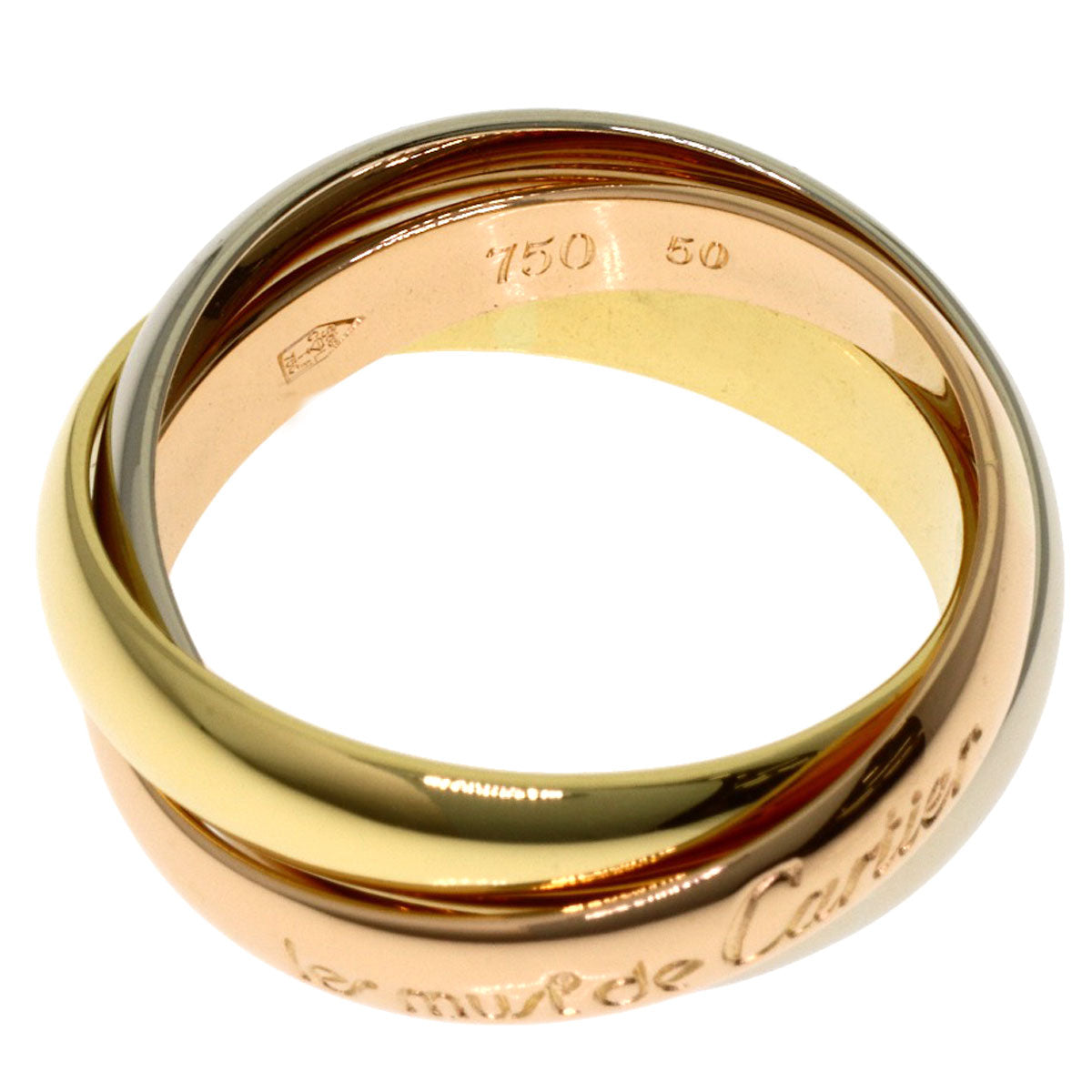 CARTIER Trinity #50 Ring K18 Yellow Gold 18K Pink GoldLadies [Used]
