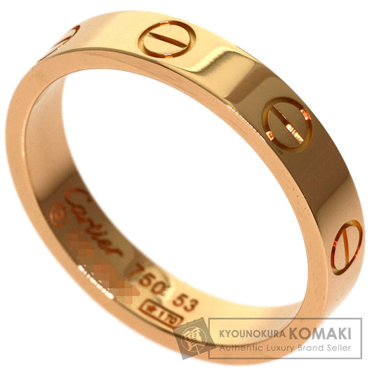 CARTIER mini love ring #53 Ring K18 Pink Gold Ladies [Used]