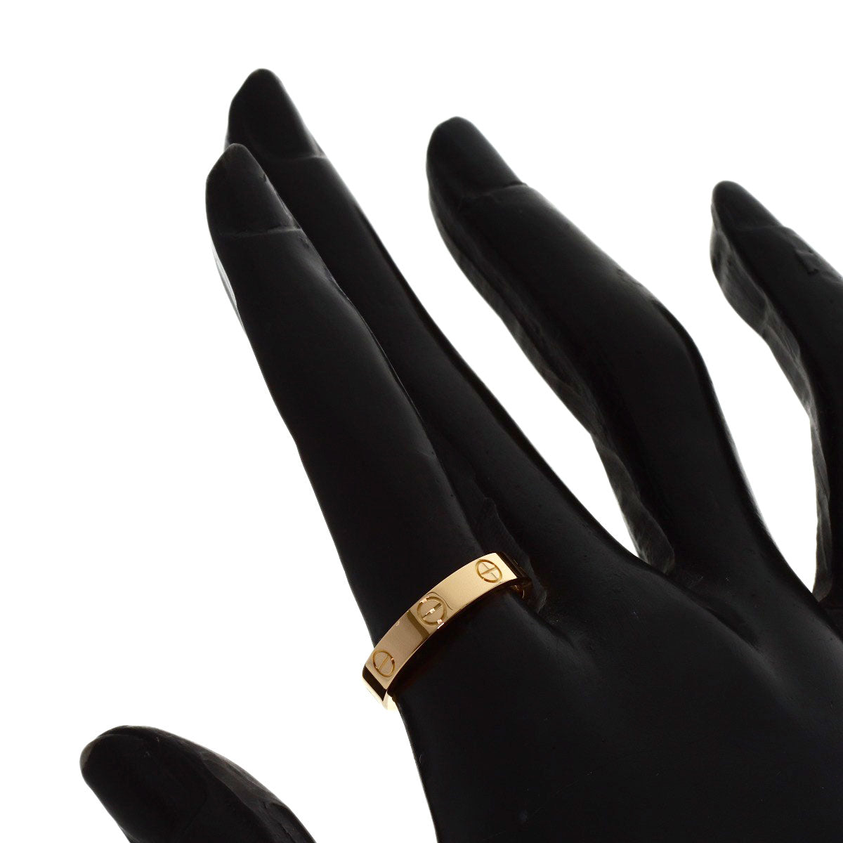CARTIER mini love ring #53 Ring K18 Pink Gold Ladies [Used]