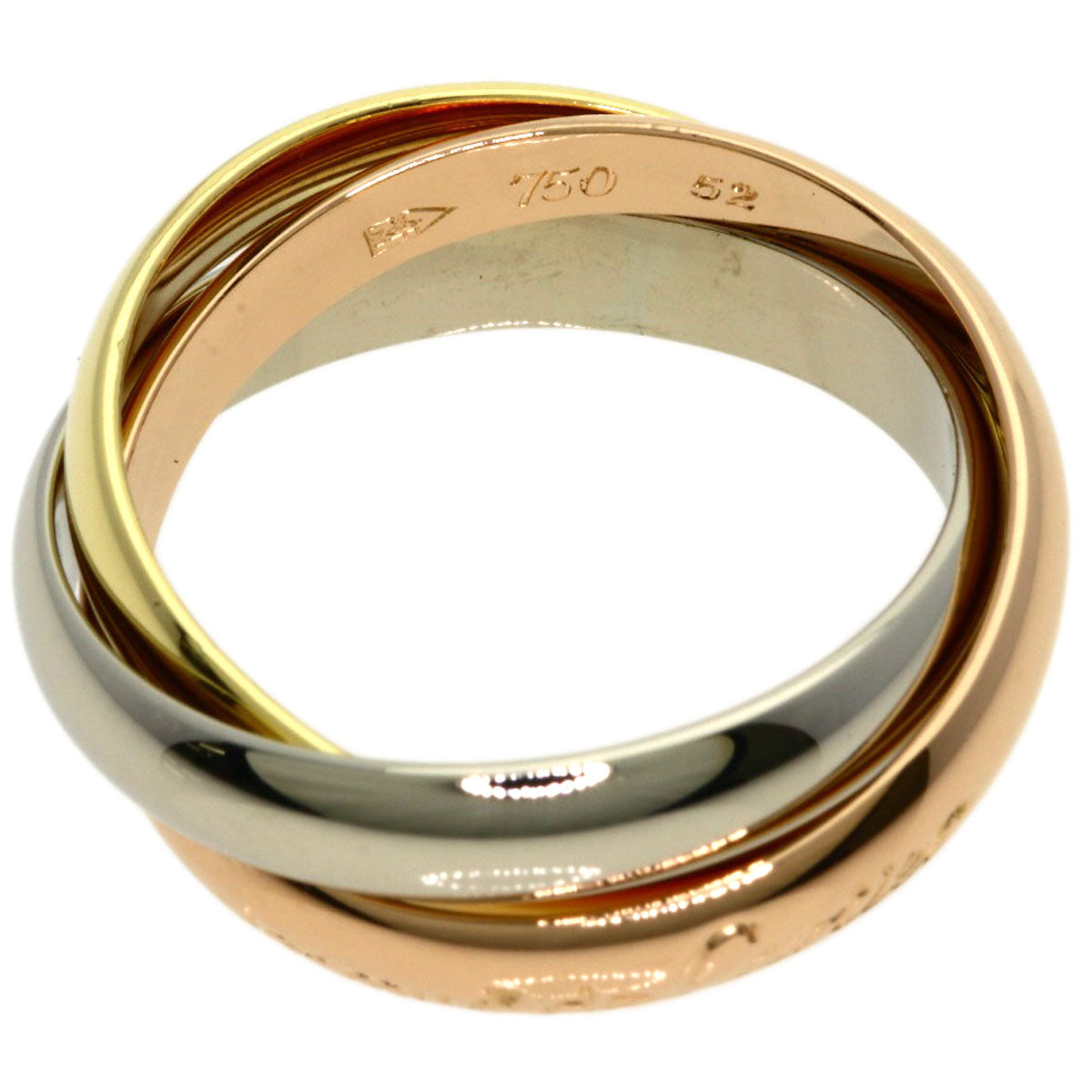 CARTIER Trinity #52 Ring K18 Yellow Gold K18 White GoldLadies [Used]