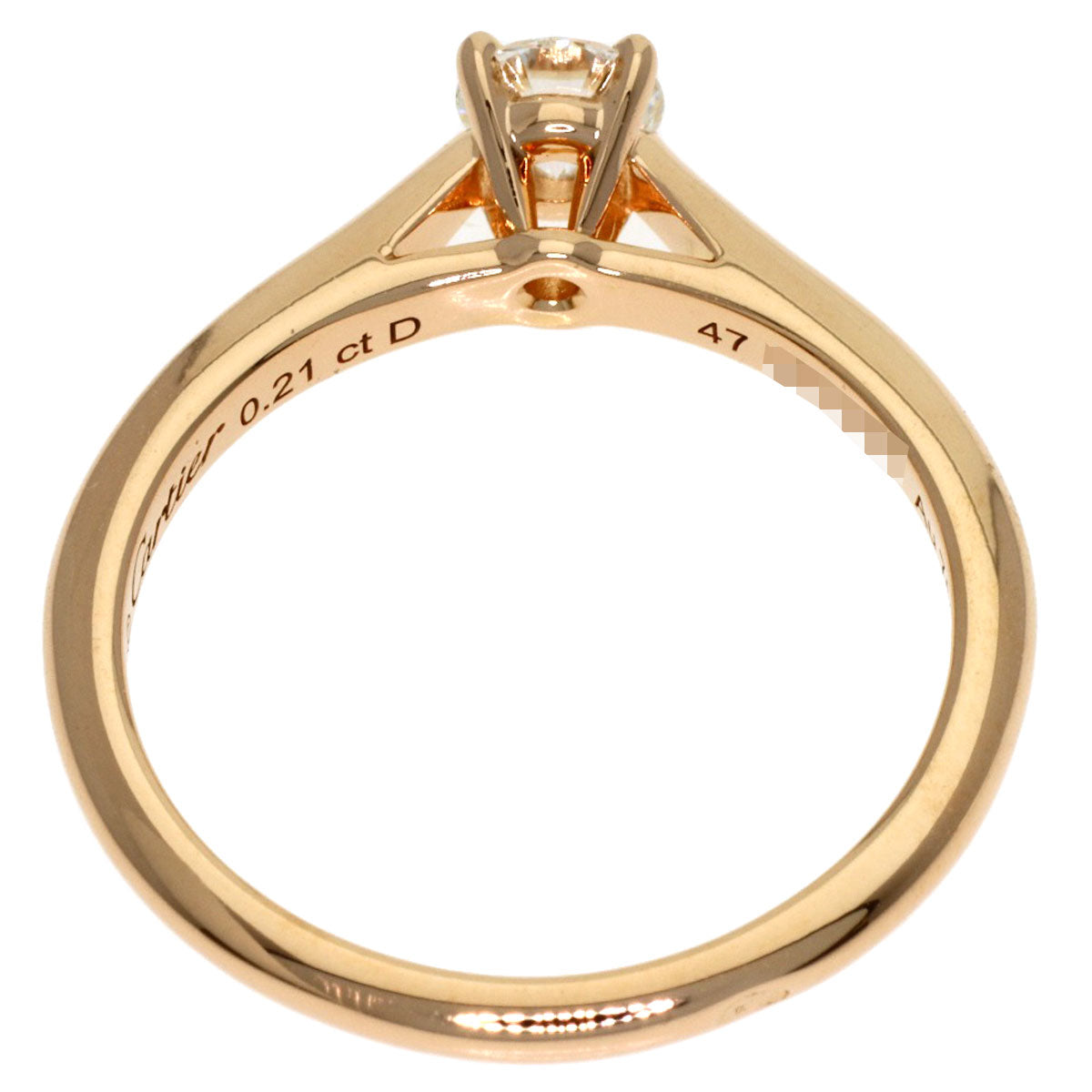 CARTIER MK Corfil Diamond #47 Ring K18 Pink Gold Ladies [Used]