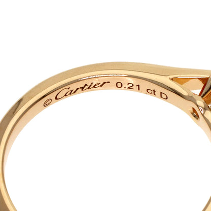 CARTIER MK Corfil Diamond #47 Ring K18 Pink Gold Ladies [Used]