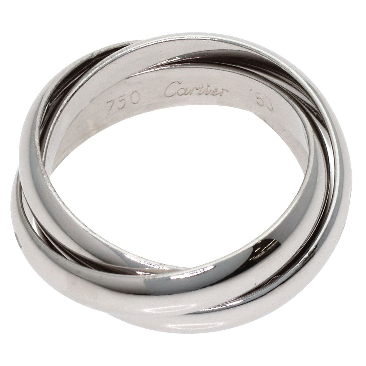CARTIER Trinity #50 Ring K18 White Gold Ladies [Used]