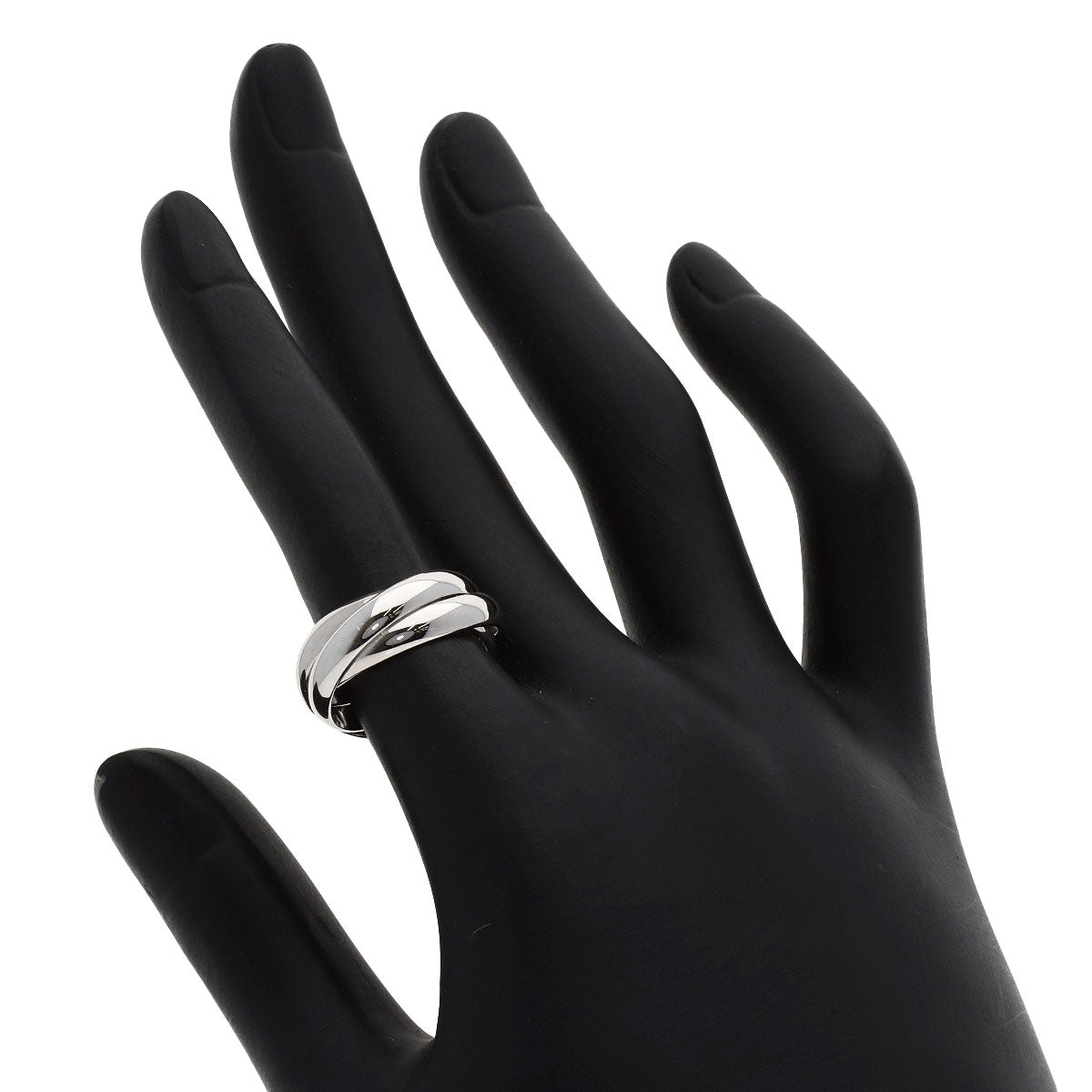 CARTIER Trinity #50 Ring K18 White Gold Ladies [Used]