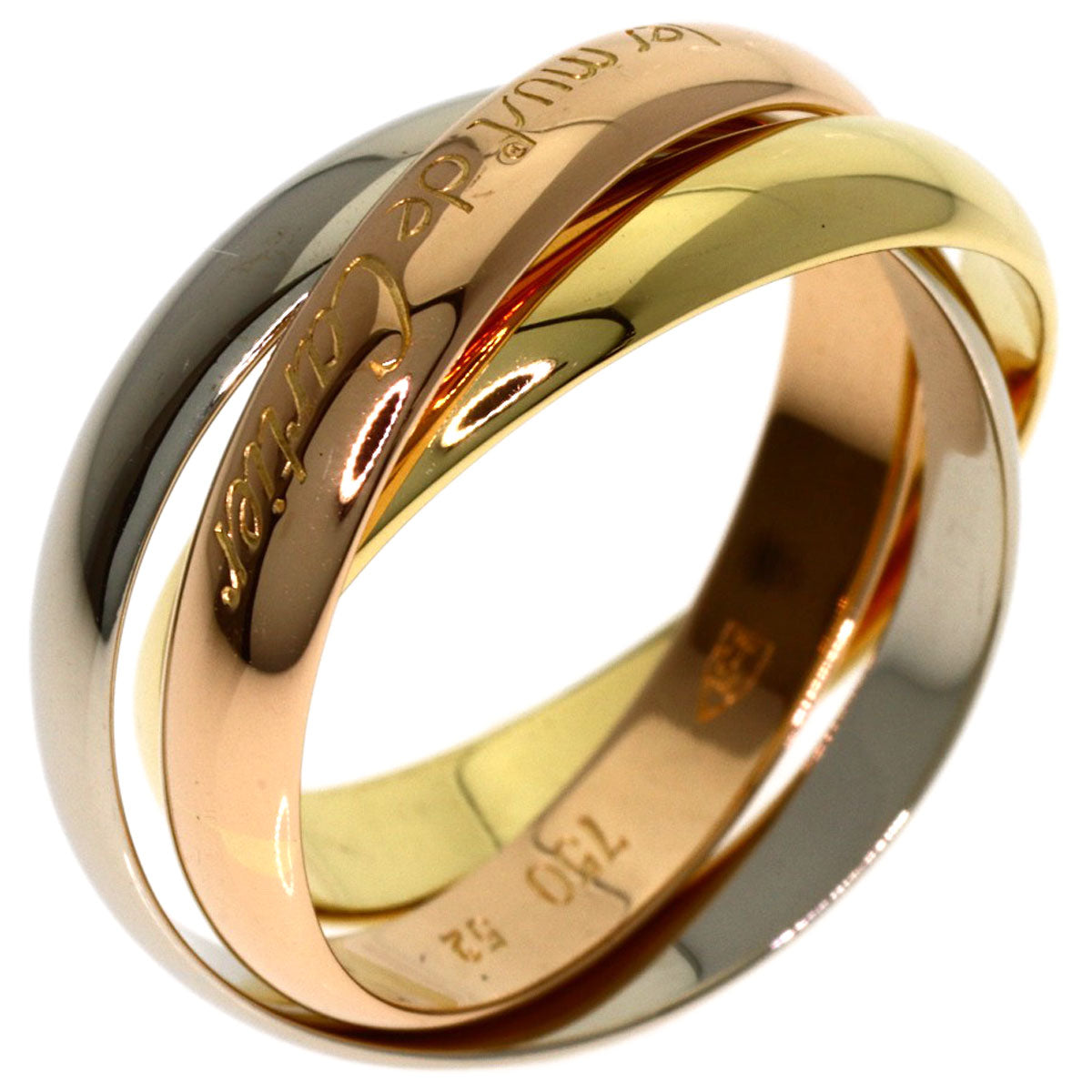 CARTIER Trinity #52 Ring K18 Yellow Gold K18 White GoldLadies [Used]