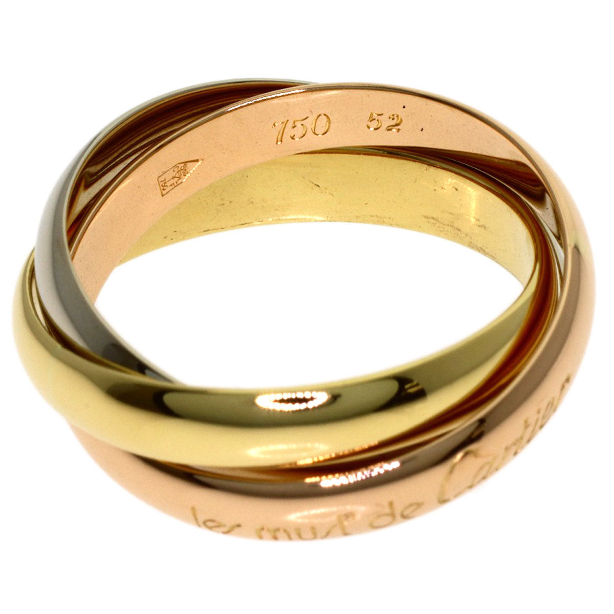 CARTIER Trinity #52 Ring K18 Yellow Gold K18 White GoldLadies [Used]