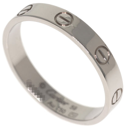 CARTIER mini love ring #59 Ring K18 White Gold Ladies [Used]