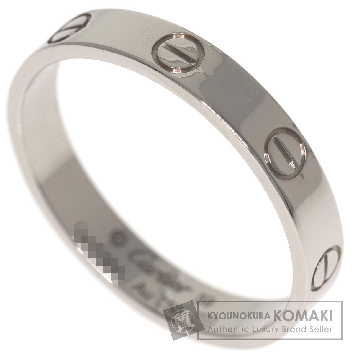 CARTIER mini love ring #59 Ring K18 White Gold Ladies [Used]