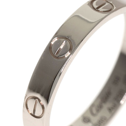 CARTIER mini love ring #59 Ring K18 White Gold Ladies [Used]