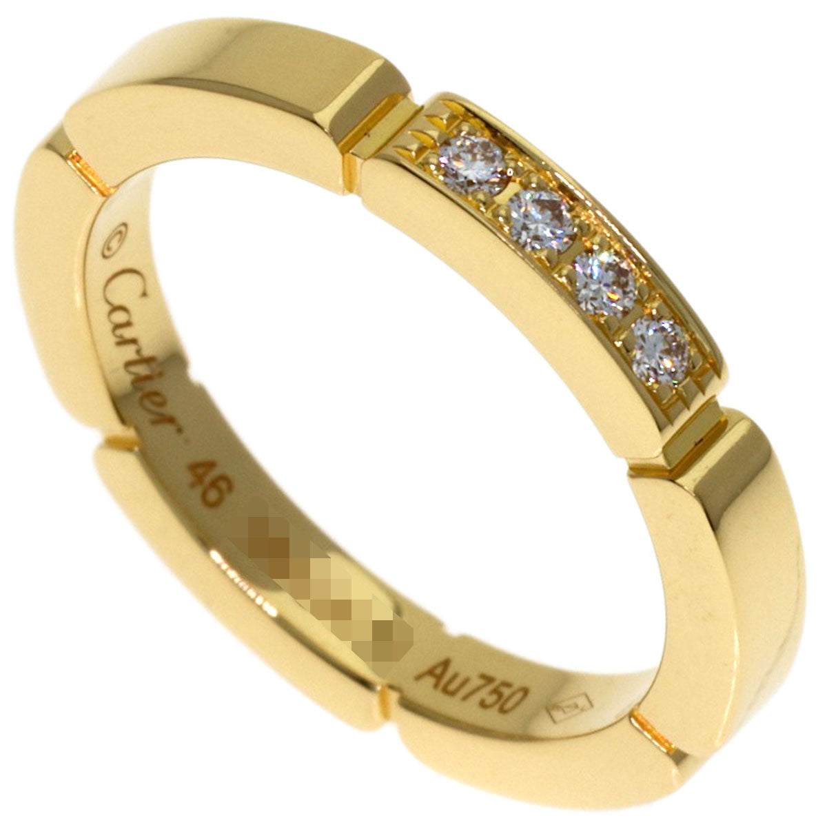 CARTIER Maillon PANTHERE Diamond #46 Ring K18 Yellow Gold Ladies [Used]