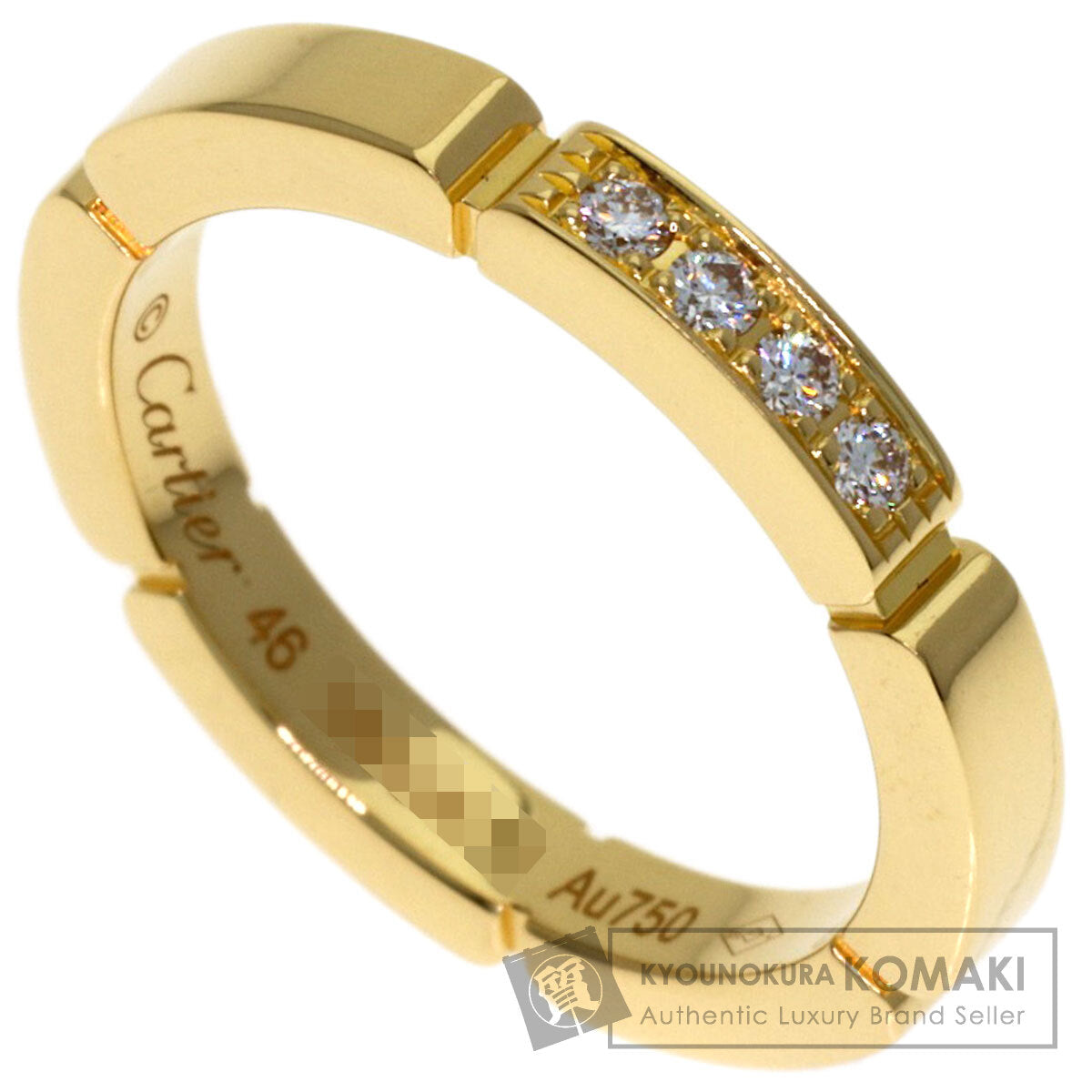 CARTIER Maillon PANTHERE Diamond #46 Ring K18 Yellow Gold Ladies [Used]