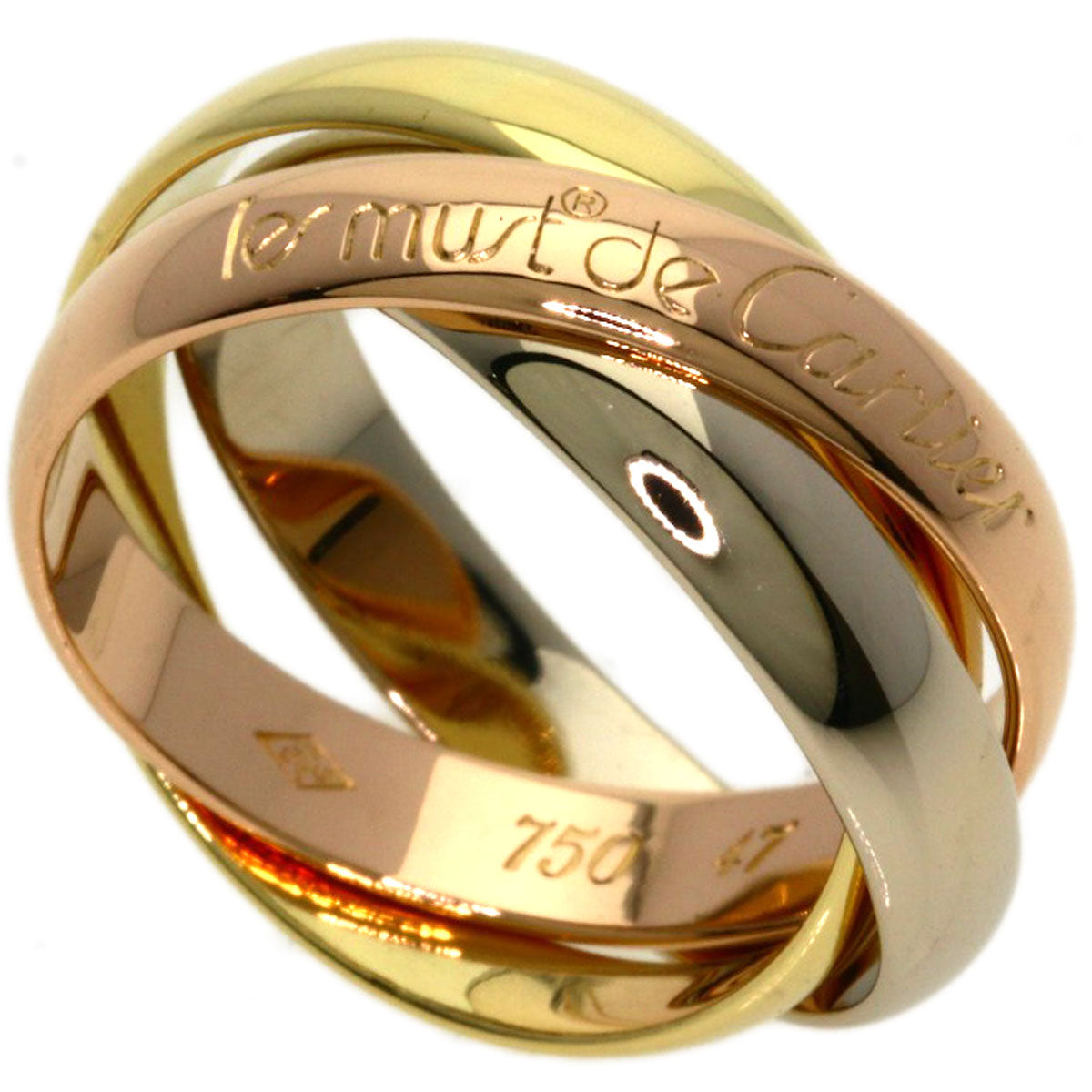 CARTIER Trinity #47 Ring K18 Yellow Gold K18 White GoldLadies [Used]