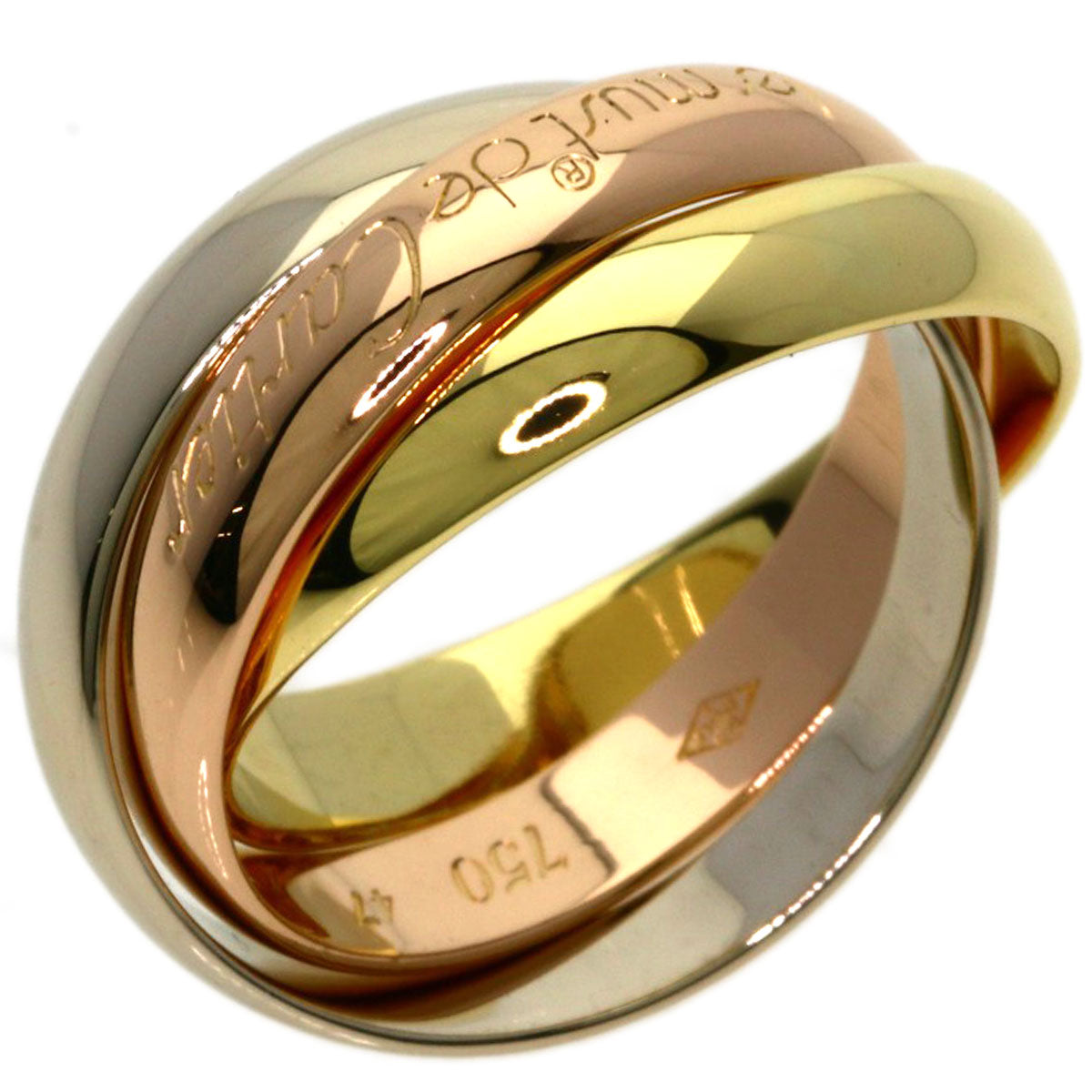 CARTIER Trinity #47 Ring K18 Yellow Gold K18 White GoldLadies [Used]