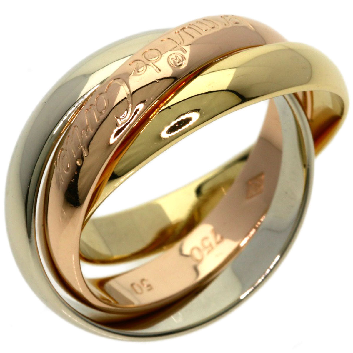 CARTIER Trinity #50 Ring K18 Yellow Gold K18 White GoldLadies [Used]